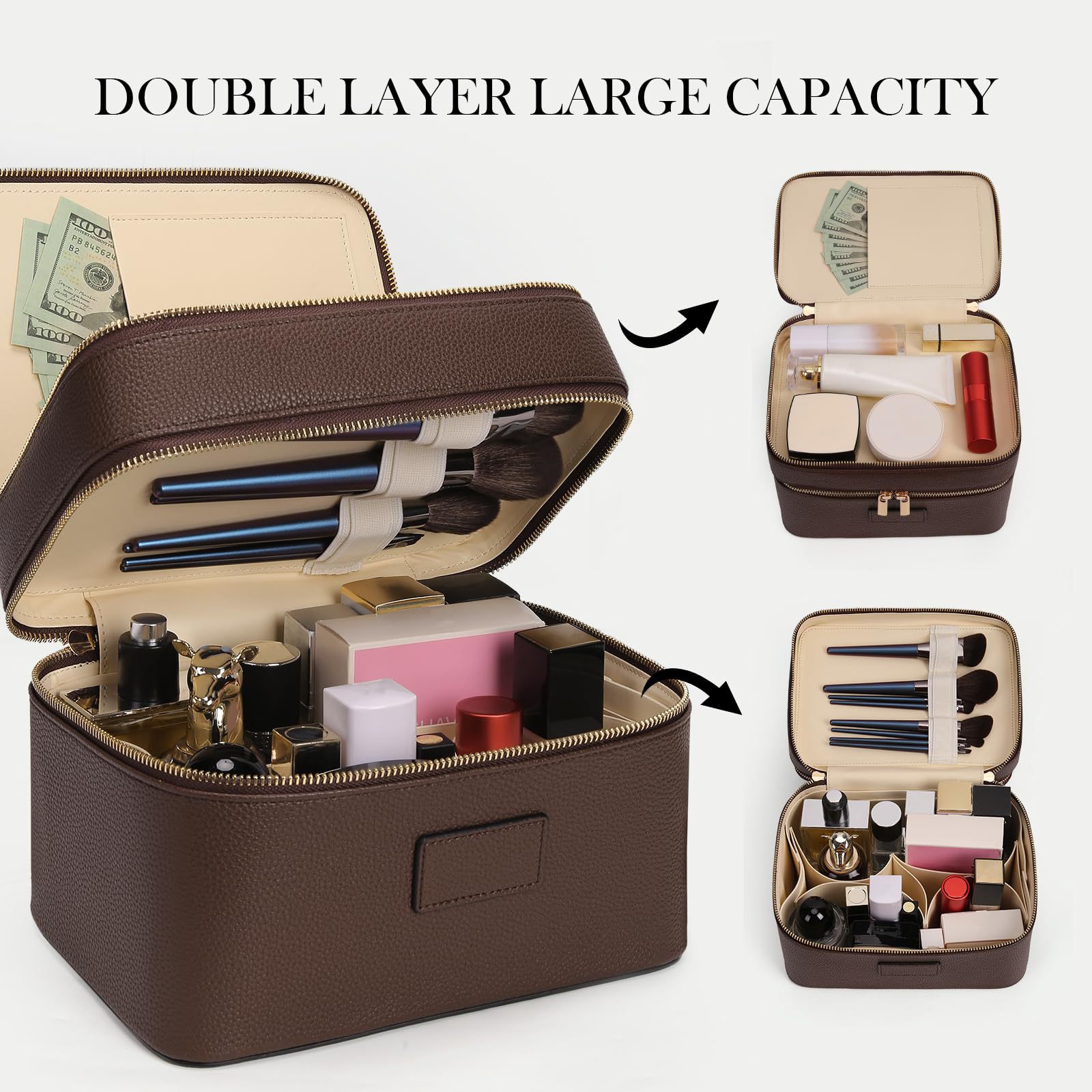Luxury Bags Leather - Grande Trousse de Toilette de Voyage